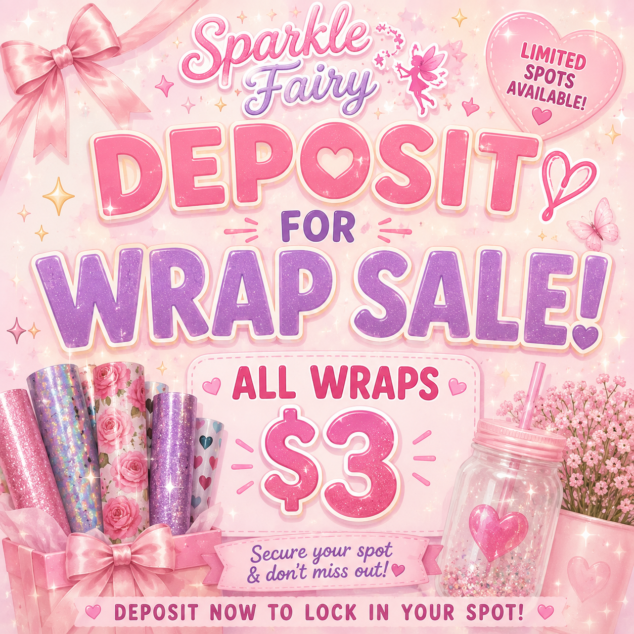 deposit for wrap sale
