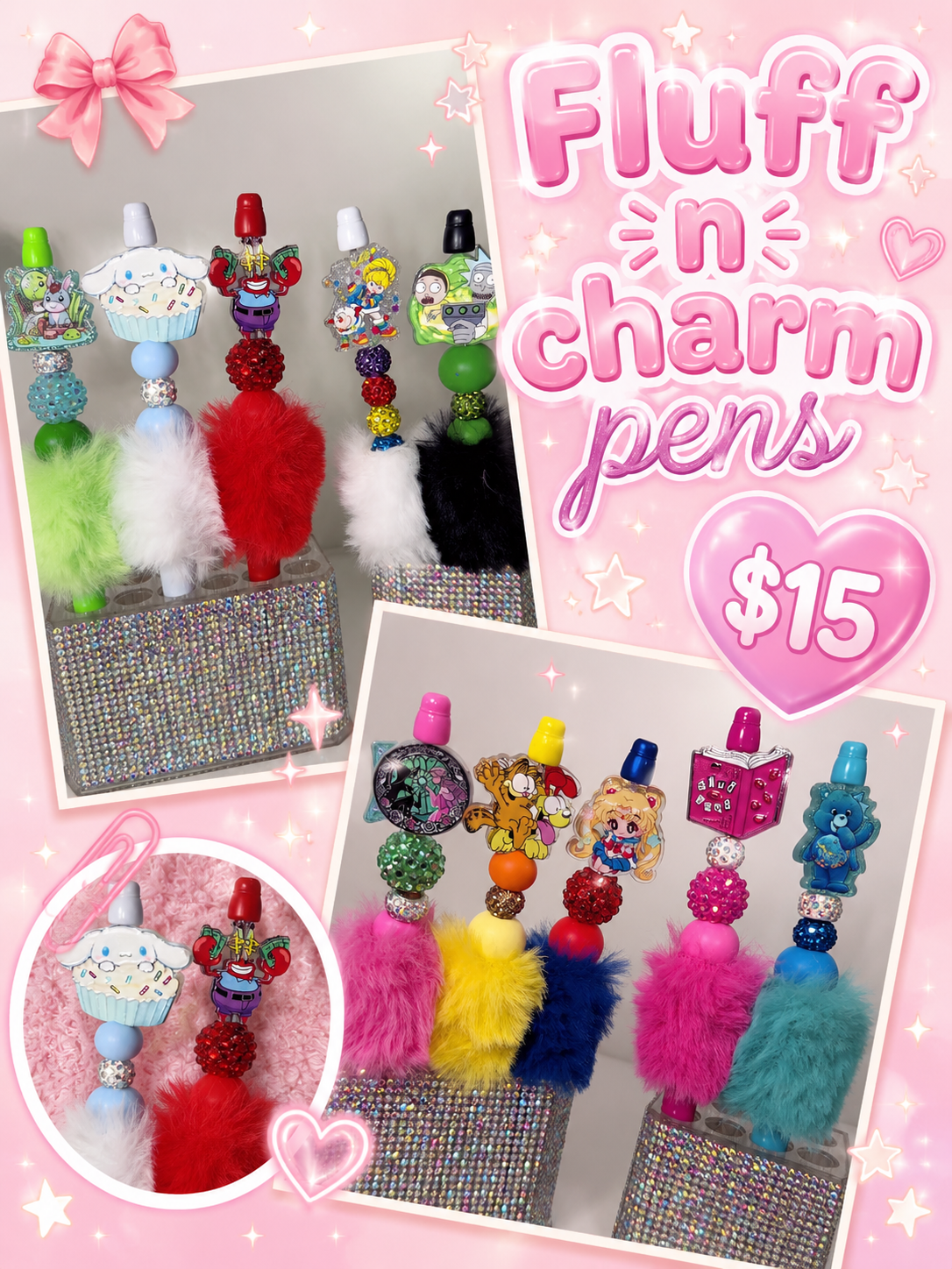 ✨🎀 Fluff N Charm Pens 🎀✨