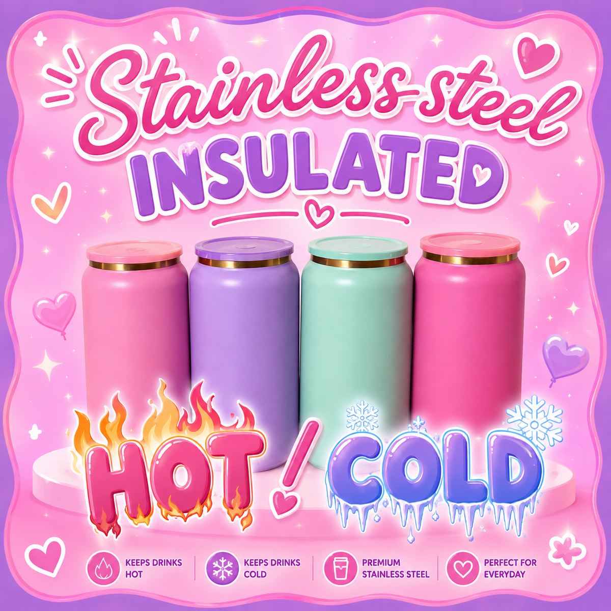 Stainless steel insulated cup hot/cold
