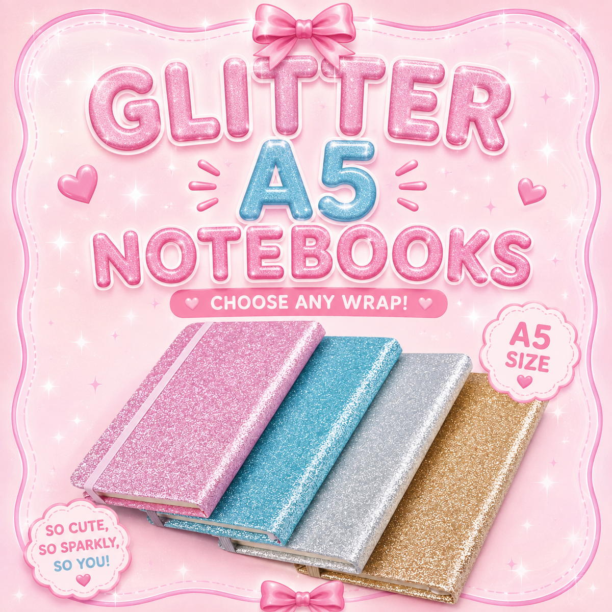 A5 Holographic & glitter A5 books