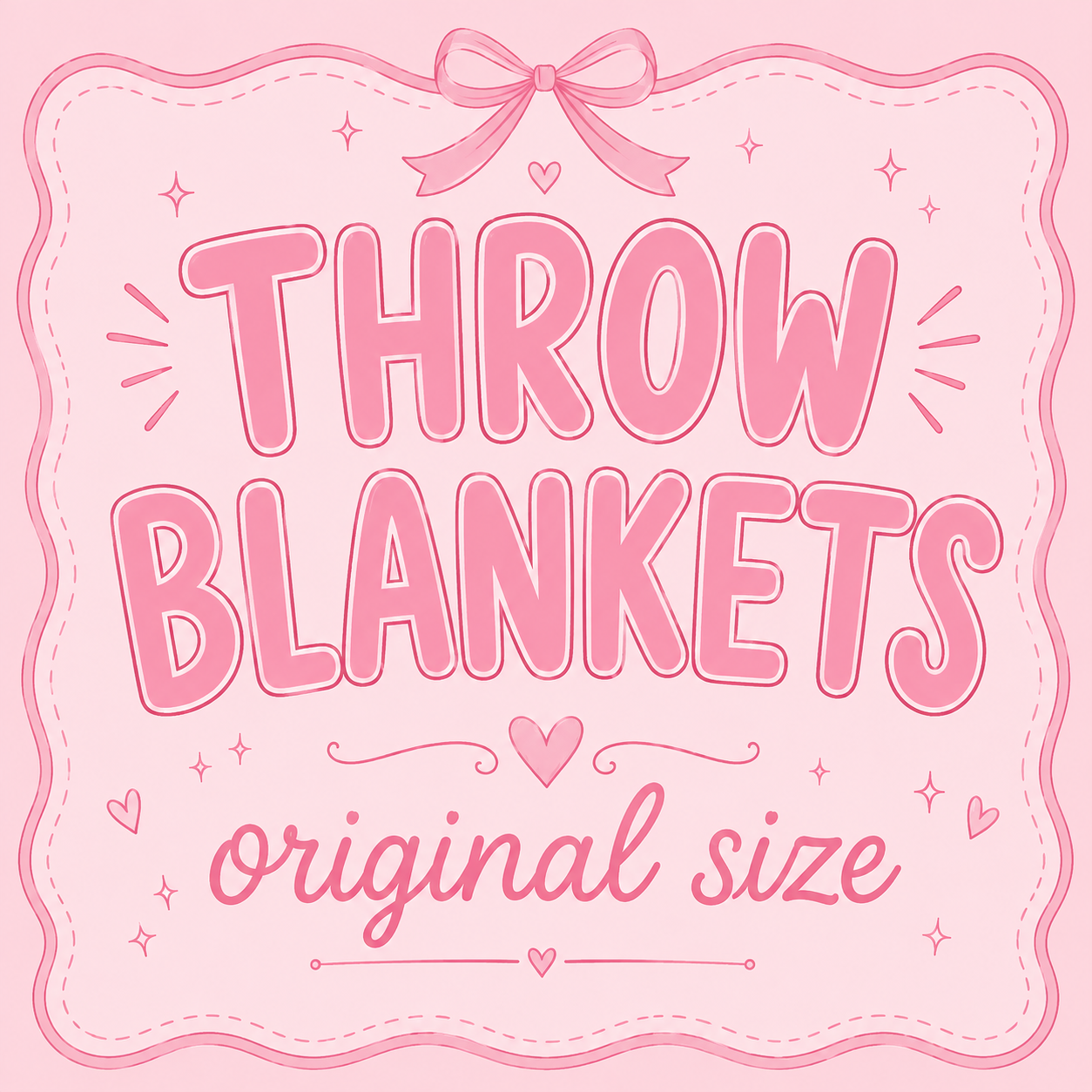 Throw blankets original size 150X200 (3 WEEK PREORDER)